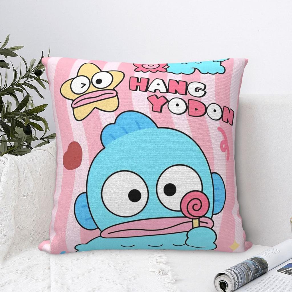 Hangyodon Cute Cartoon Pillowcase Soft Polyester Cushion Cover Gift Pillow Case Cover Home Square 45X45cm