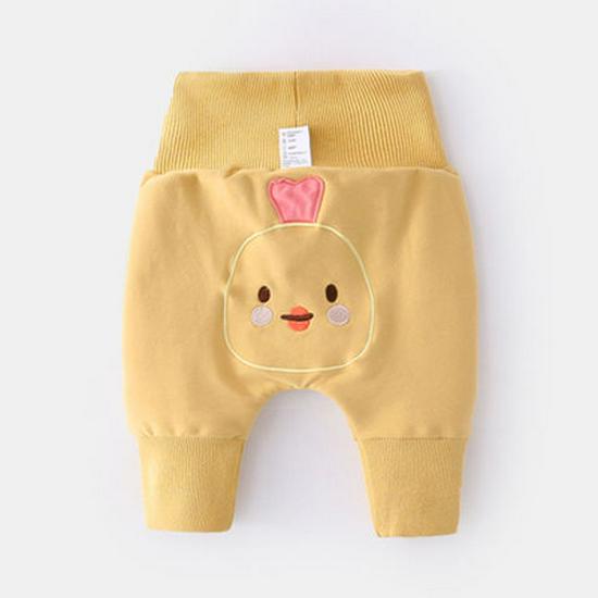 Baby-Baumwollhose mit hoher Taille und Bauchschutz – Atmungsaktive PP-Hose für Kleinkinder für Frühling, Herbst und Winter