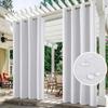 1/2/3/4 Outdoor Curtains for Patio Waterproof, Light Filtering Privacy Outside Curtains for Living Room, Gazebo, Porch, Pool