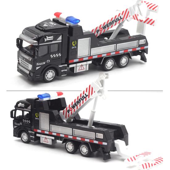 Realistic Alloy Police Rescue Transport Vehicle Pull back Car Eucation Kids Toy