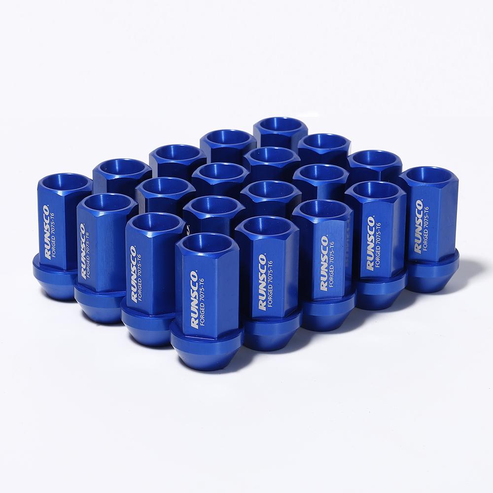אומים גלגל HEX 19 מ"מ M12x1.5/M12x1.25 אומים גלגל מירוץ מחושלים אלומיניום 7075-T6 אורך 42 מ"מ
