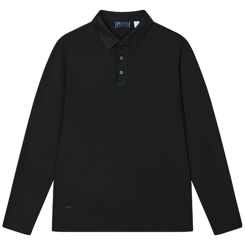 FILA Men s Knit Long-Sleeve Polo Shirt L