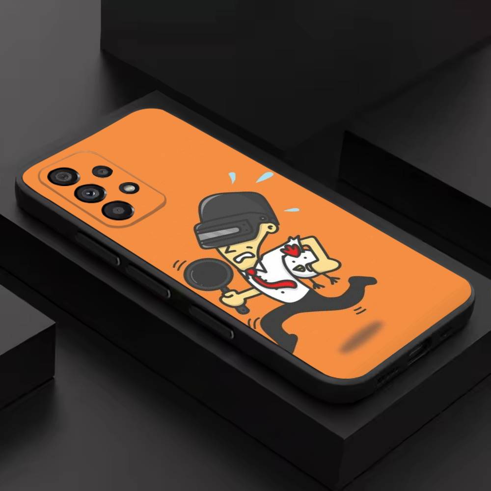 Cute P-PUBG Game Funny Phone Case For Samsung S 9,10,21,30,22,23,24,25,26,Ultra,Plus,Lite,FE,4,5G Black Soft Case