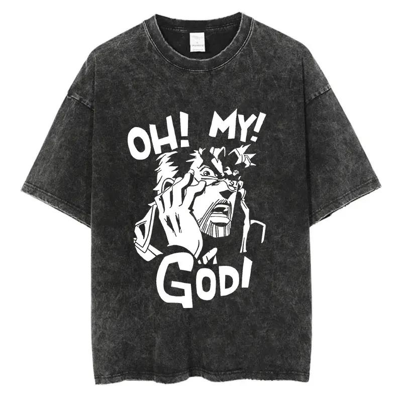 

Аниме JOJO Bizarre Adventure Футболка с принтом стратегического паттерна Мужская Женская Повседневная Свободная Харадзюку С коротким рукавом С круглым вырезом Топ Футболка M