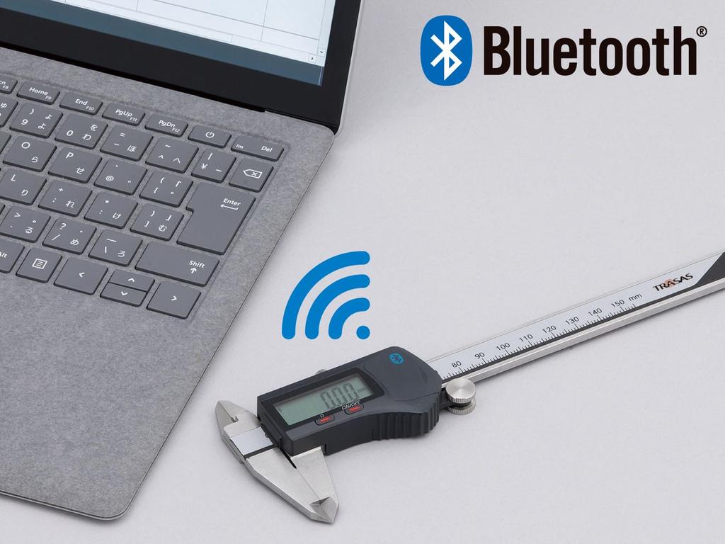 KTC Kyoto Werkzeugmaschinen Digitale Messbereiche Drahtlose Messungen Übertragung an Gerät über Eingabe GNN15 Messschieber, 0-150mm, Modell, Bluetooth,