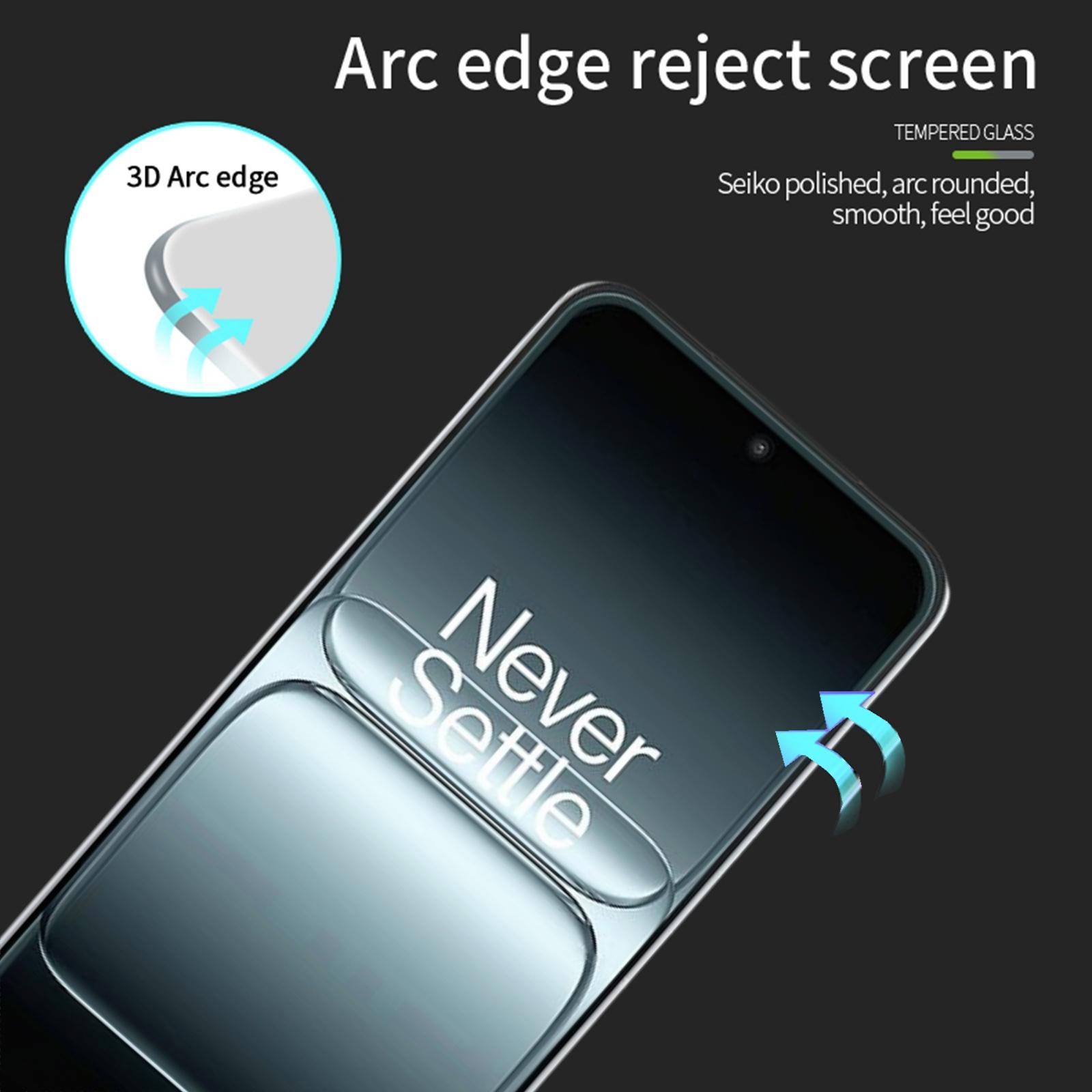 

For OnePlus 13T 5G Screen Protector MOFI 9H 3D Curved Tempered Glass Film Black