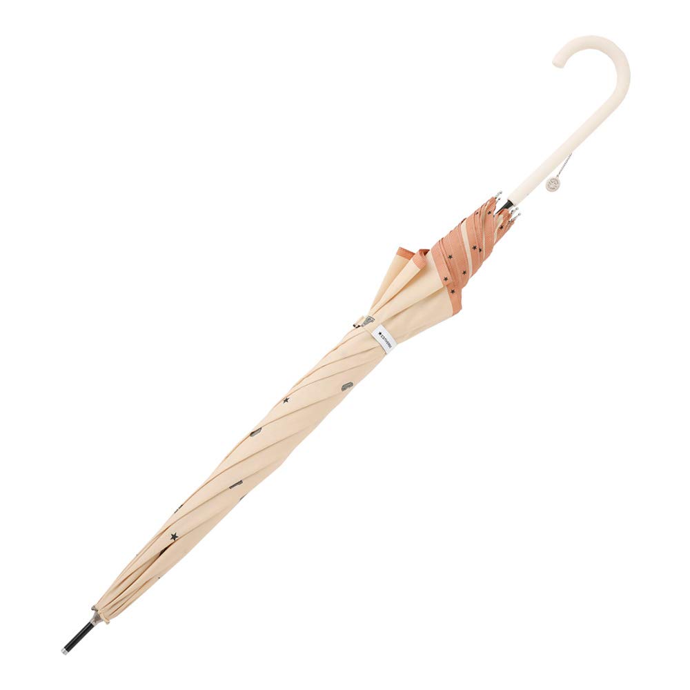 Ogawa Converse Long Umbrella for Men and Women, UV Protection, 60cm, 7 Ribs, Water-Repellent, Jump-Style, Random Logo, 20160