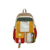 Color Block Student Schoolbag Multi-functional Large Capacity Backpack Lightweight Travel Backpack