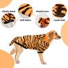 DELIFUR Dog Tiger Costume - Dog Funny Costume Hooded Halloween Cosplay Funny Costume for Small Medium Dogs Pet Special Events Photo Props Accessories