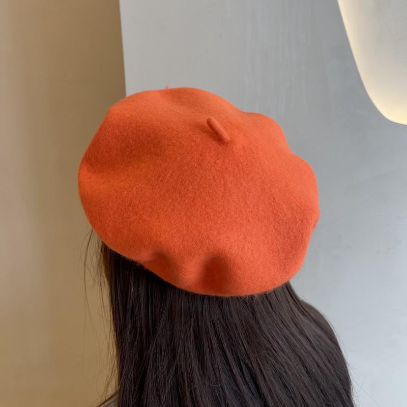 Berretto basco in lana alla moda coreana Beilei: Cappello da pittore versatile Autunno/Inverno