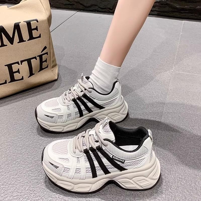 Platform dad shoes spring new retro heightening casual mesh sneakers tide