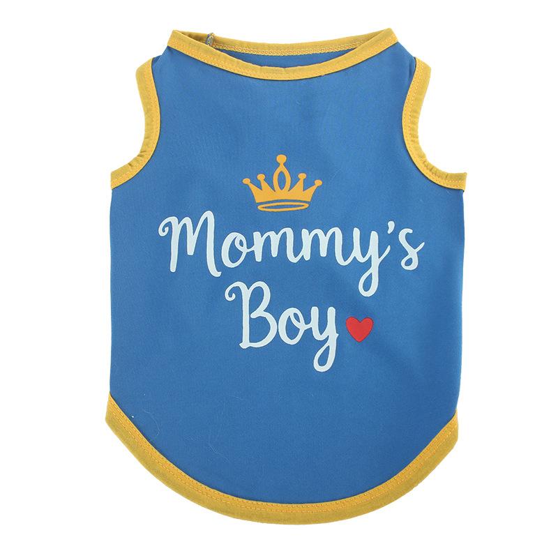 Summer Pet Clothing Cats High Elasticity Tank Top European Style Printed Alphabet Stripes Puppy Vest Cool Shirts