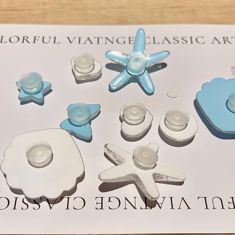 1 Set Diy Clogs Sandals Garden Shoe Decor Cute Starfish Shell Resin Shoe Charms Accessories Buckles Beach Bag Pins Girls Gifts