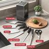 Knife Rack Kitchen Stainless Steel Multi-Functional Wall-Mounted No-Drill Knife Holder