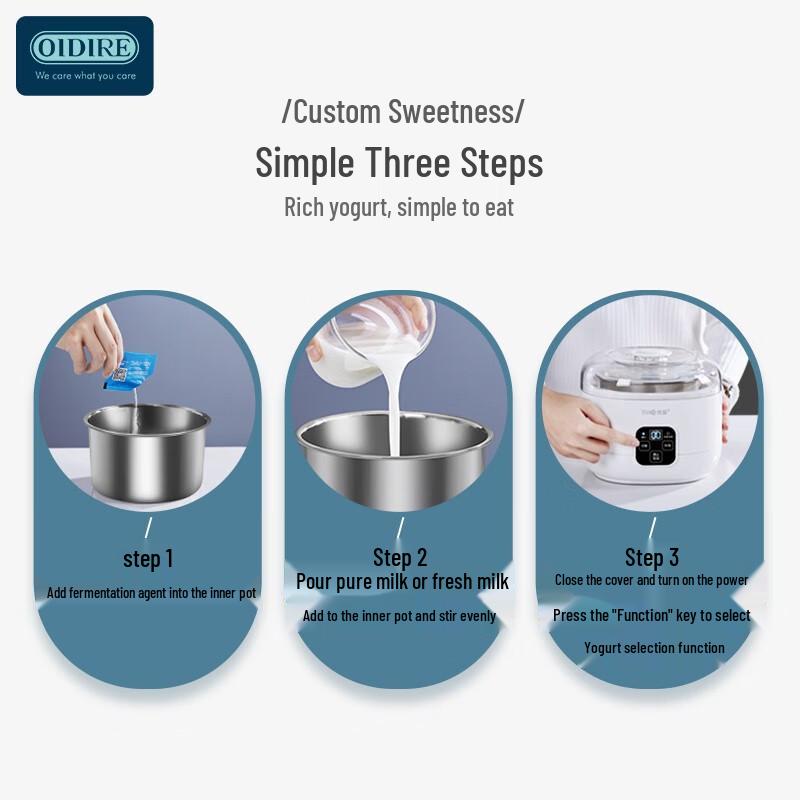 OIDIRE Automatische Yoghurtmaker CN-stekker (adapter meegeleverd)