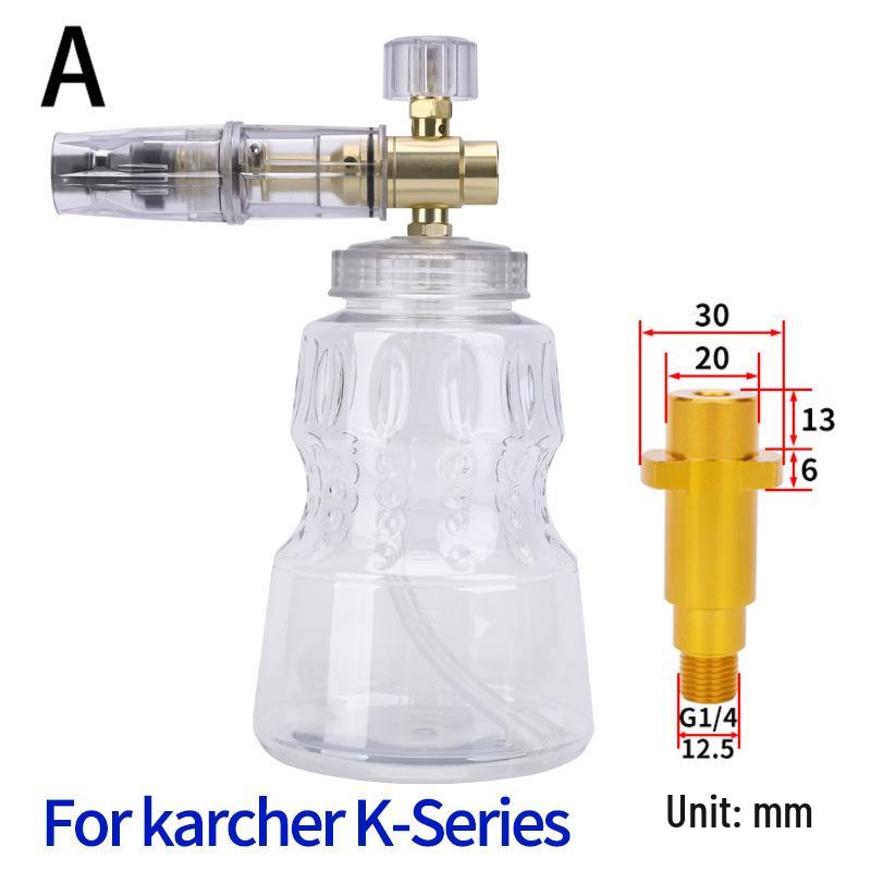 High-Pressure Foam Sprayer Nozzle for Car Washing with Large Opening and Copper-Plated Aluminum PA Bottle