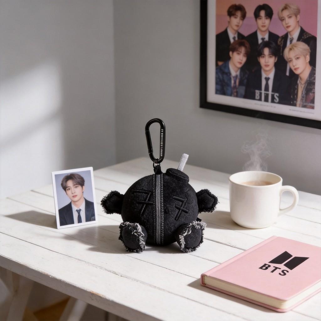 Portachiavi Peluche BTS con Design Bomba per Fan Collezionisti Regalo
