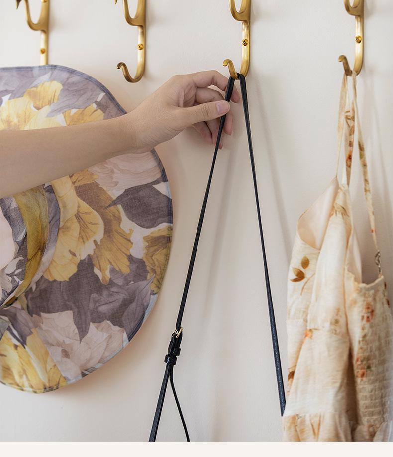 Creative Nordic Swan Brass Coat Hook for Bedroom or Entryway