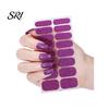 DIY Nail Strip Glitter Polish Strips with File Easy Apply Remove Self Adhesive Women Stickers Full Sticker Home Manicure Art Decoration Wrap Decals