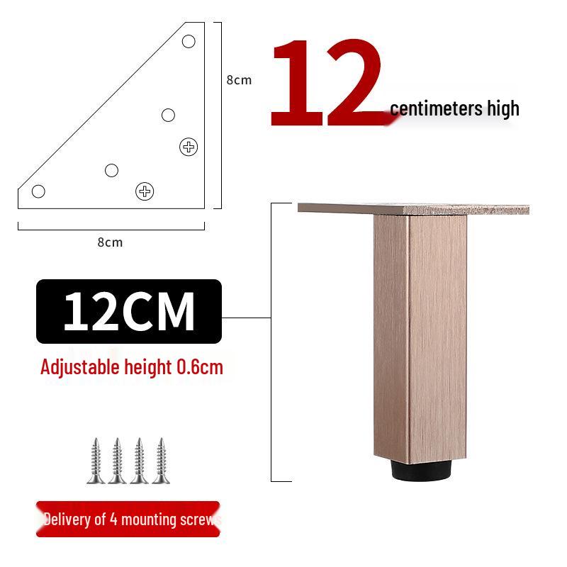 Adjustable Aluminum Alloy Furniture Legs for Cabinets, Sofas, Coffee Tables, TVs, and Beds