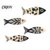 Indoor Outdoor Wall Decor 4Pcs Wooden Fish Decor, Rustic Farmhouse Ocean Art, Vintage Beach Style Decoration Nautical Coastal Theme for Home