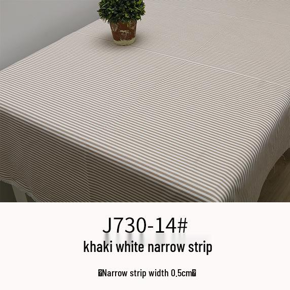 Plaid Cotton Linen Tablecloth and Cushion Fabric Set