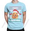 Unisexs TShirt Golden Retriever Merry Woofmas Christmas Crazy Cotton Tee Shirt Stylish Chic Dog T Shirts Round Collar Clothes