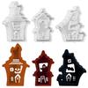 Food Safe Heat Resistant Silicone Craft Mould Create Hollow House Candle Holders Halloween Decoration