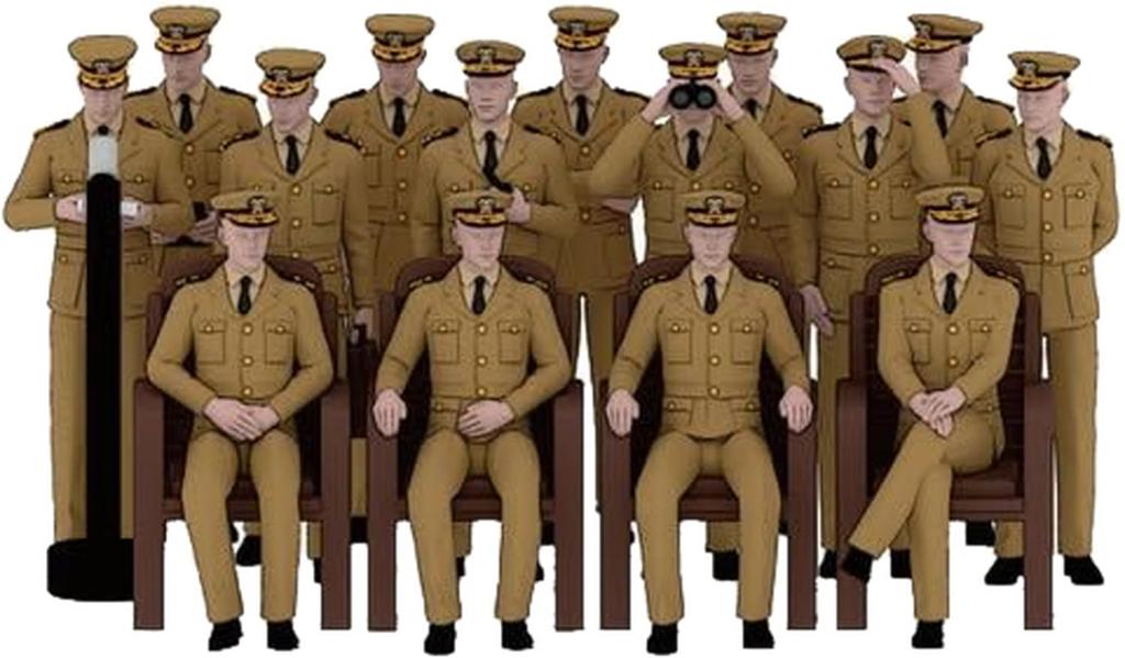 Triumph Model WW2 US Navy Officer Khaki Uniform Set of 50 Plastic Model Parts TRFP20008 1/200 (Ship)