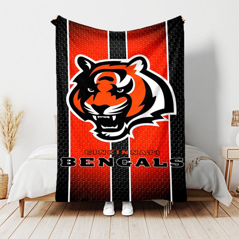 1pc Blanket - Cincinnati Bengals LOGO Print Design, Lightweight Blanket for Sofa, Bed- Soft &Warm, Gift for All Seasons