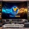 Wall Hanging Tapestry Custom NameLeicester City Pattern Personalized Printed Fabric Wall Decor