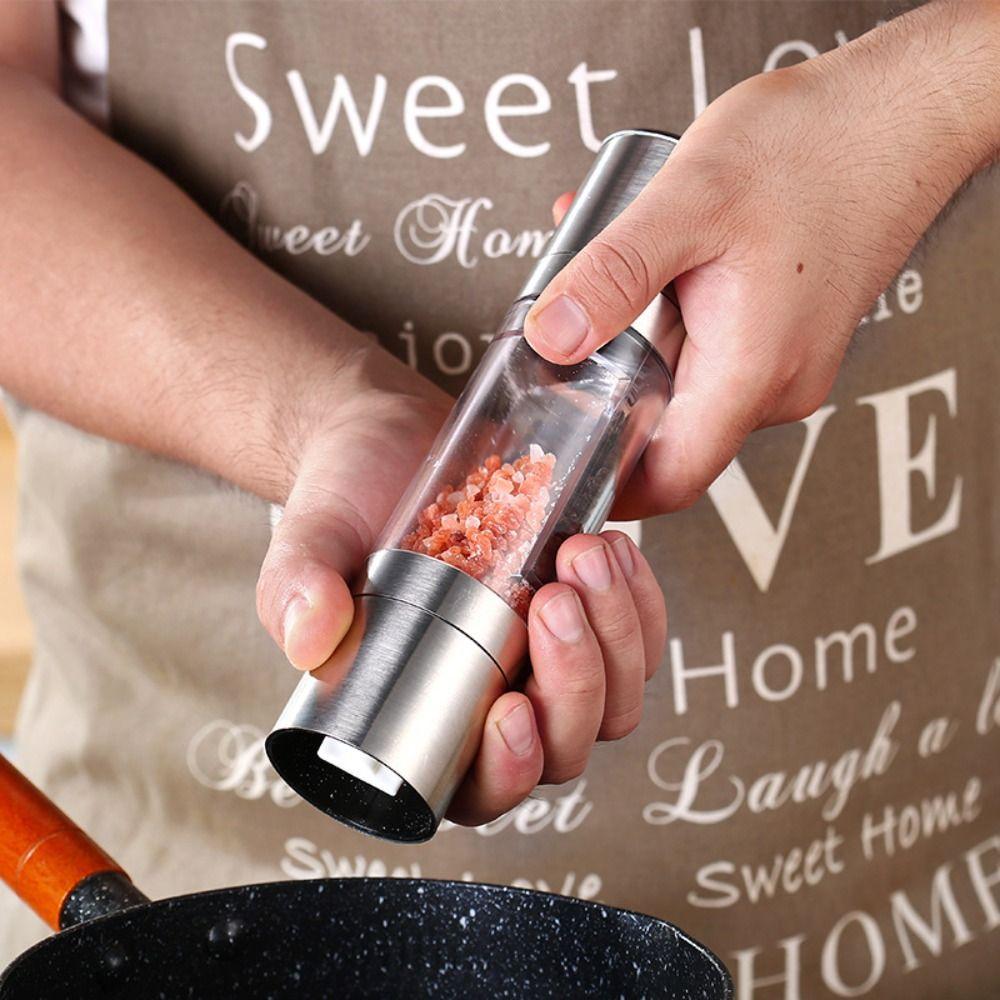 Refillable Manual Pepper Grinder Double-head Pepper Mills Sea Salt Spice Mill  Kitchen Gadgets