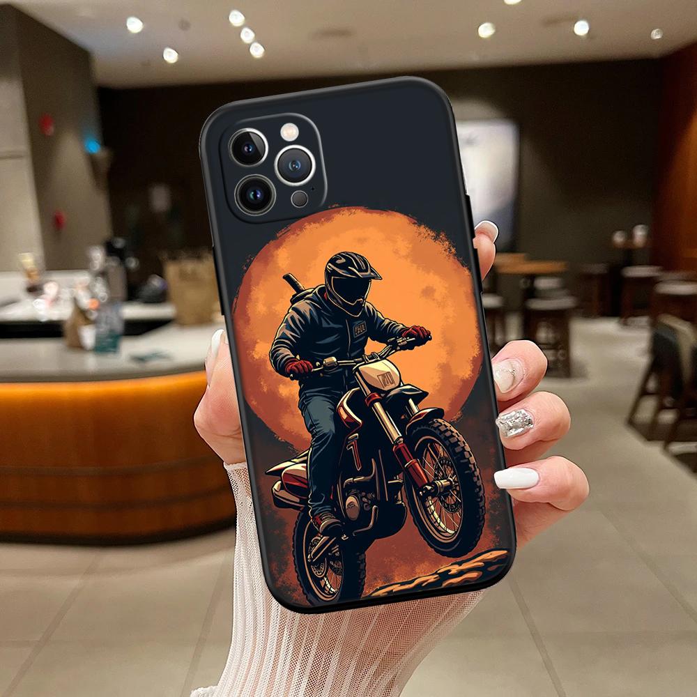 RA18 Motorcycle Racing New High-End Shell Phone Case for iPhone 16 15 14 13 12 Pro Max Plus Mini
