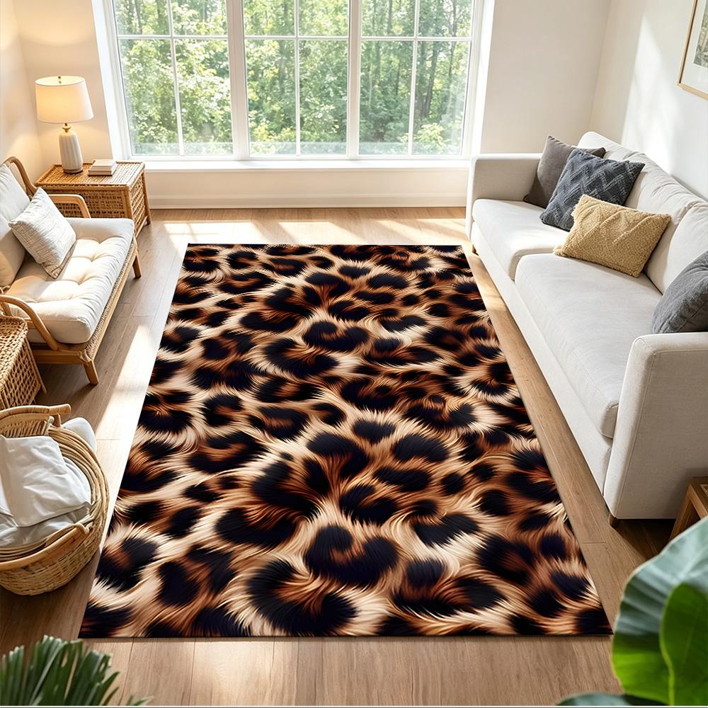 Tiger Stripe Pattern Close-up Non-Slip Home Carpet Design for Office Decor Living Room Bedroom Gift