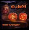 Glowing Hollow Pumpkin Halloween Decorations - Plastic Lighted Pumpkin with LED Light for Indoor Outdoor Fall Party Scene Holiday Decoration