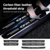 For MINI Car Door Sill Scuff Plate Decor Carbon Fiber Stickers Countryman Clubman Cooper One JCW R56 R50 R53 R58