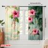 Set Of 2 Plane Printing Curtain Popular Hibiscus Dream Polyester Without Rod Art Deco Festive Perfect Living Room Ideal For Area