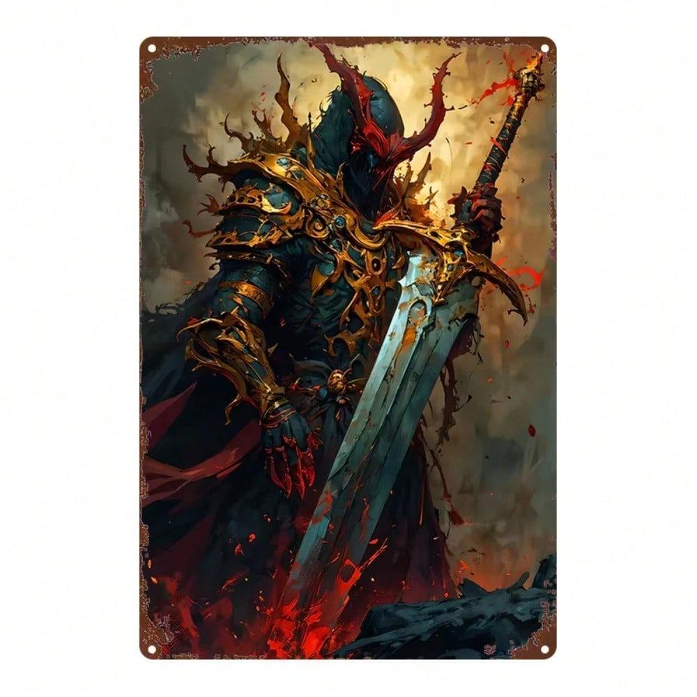 8x12 Inch Sword Metal Sign Tin Plate Wall Decor Home Bar Garage
