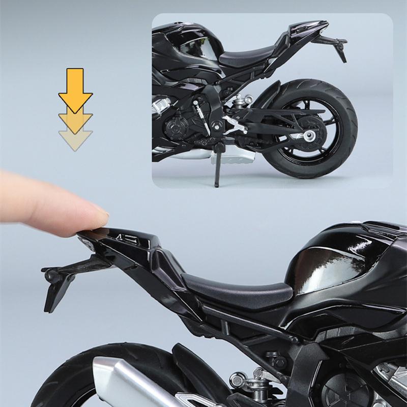 1/12 BWM S1000RR M Version Racing Motorcycle Model Diecast Alloy Metal Cross-country Motorcycle Model Sound Light Childrens Toy Gift