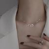 925 Sterling Silver Geometric Collarbone Necklace for Women - Light Luxury Design