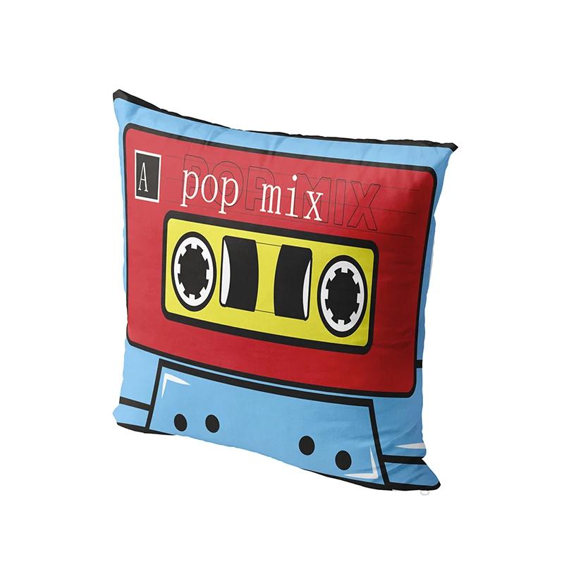 Vintage Cassette Music Tape Pillowcase Fun Design Sofa Cushion Cover Embrace  Wedding Party Bedroom Home Decor