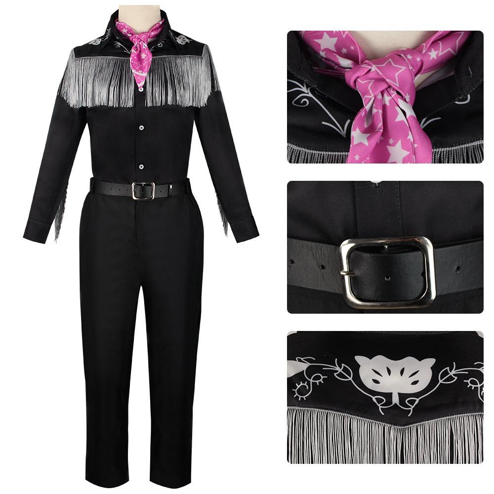 Ken Cosplay Kostüm Ken Outfits Ryan Gosling Cowboyhemd Hose Gürtel Schal Anzug Performance Halloween Uniform