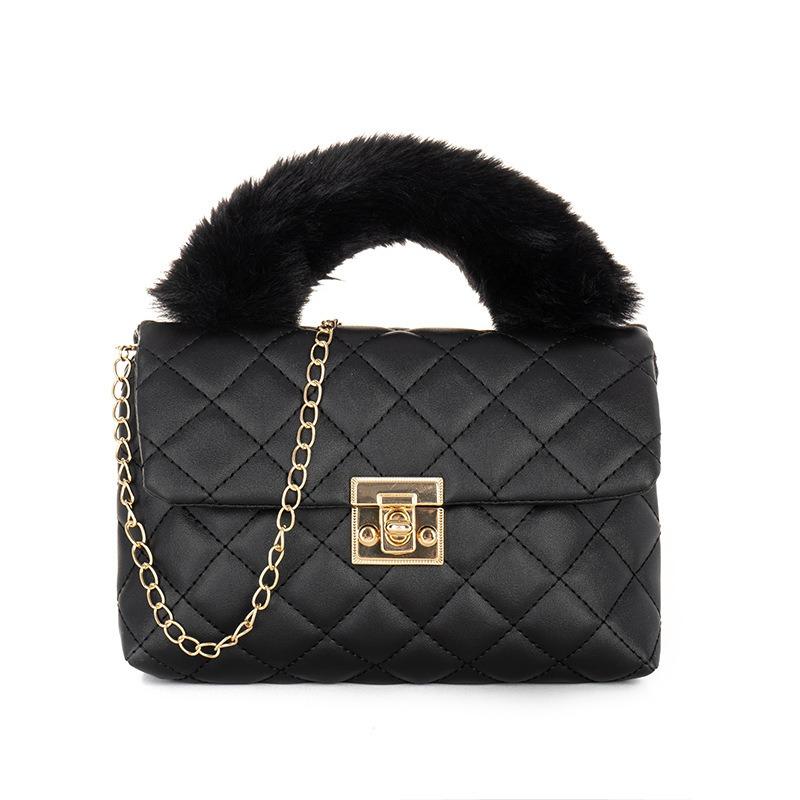 Small Bag Women's Rhombus Small Square Bag New Women's Niche Hand Carry Shoulder Messenger Bag