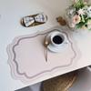Morandi Color Leather Placemats Leather Material Waterproof Tableware Insulation Pad Scaldingproof Non Slip Insulated Placemats