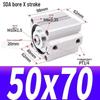 SDA Mini Pneumatic Cylinder, High Thrust, Thin Type, Bore Sizes 20/25/32/40/50