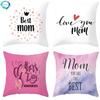 45Cm*45Cm Happy Mother'S Day I Love Mom Linen/Cotton Throw Pillow Covers Couch Cushion Cover Home Decor Pillowcase
