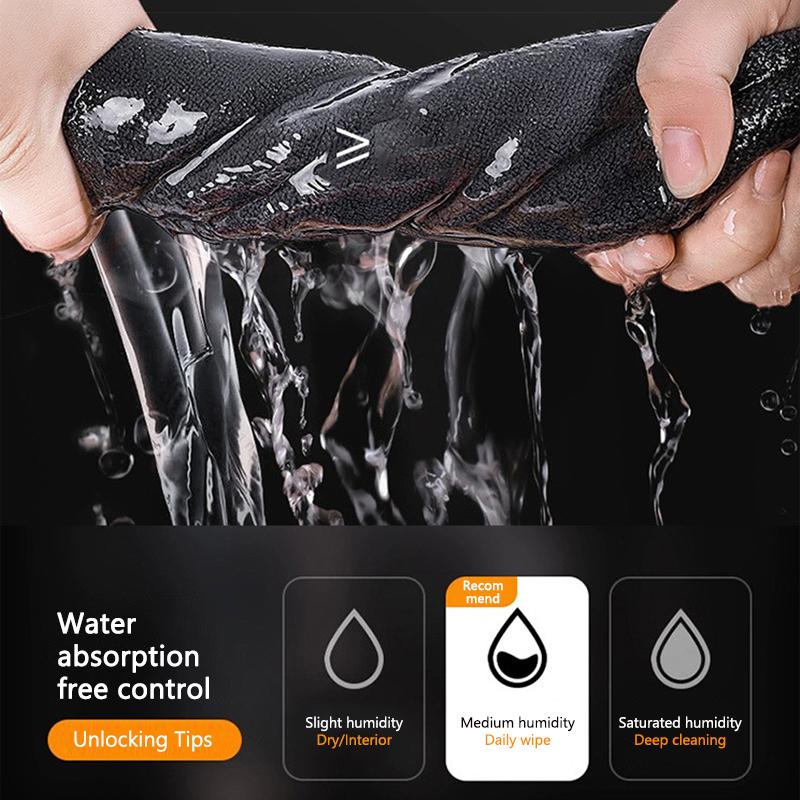 SEAMETAL 500GSM Car Wash Towel Double-sided Suede Strong Absorbent Car Cleaning Cloth