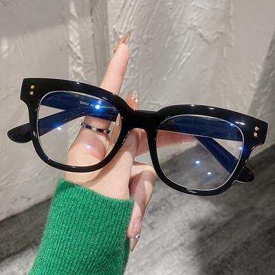 Unisex Retro Blue Light Blocking Glasses Slimming Square DesignFashion Eyewear for Men & Women, Everyday Fashion Glasses