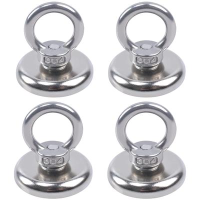Superstarke Magnete Leistungsstarker Neodym 36mm 40kg Vertikale Last Drehende Magnethaken für Küchen Topf Silber von Haken, Magnete, Durchmesser, Metall,