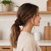 Women Hair Tie, Durable Wool Material Hair Rope, Pure Color Knitted Hair Band, Versatile Ponytail Holder Hair Accessory